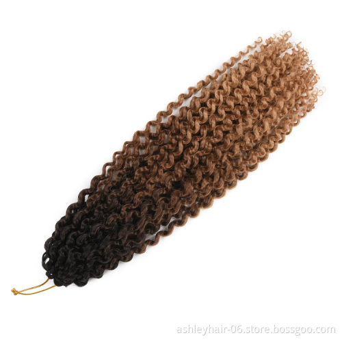 High Temperature Fiber Synthetic Crochet Water Wave Ombre Braiding Hair For Passionate Twist